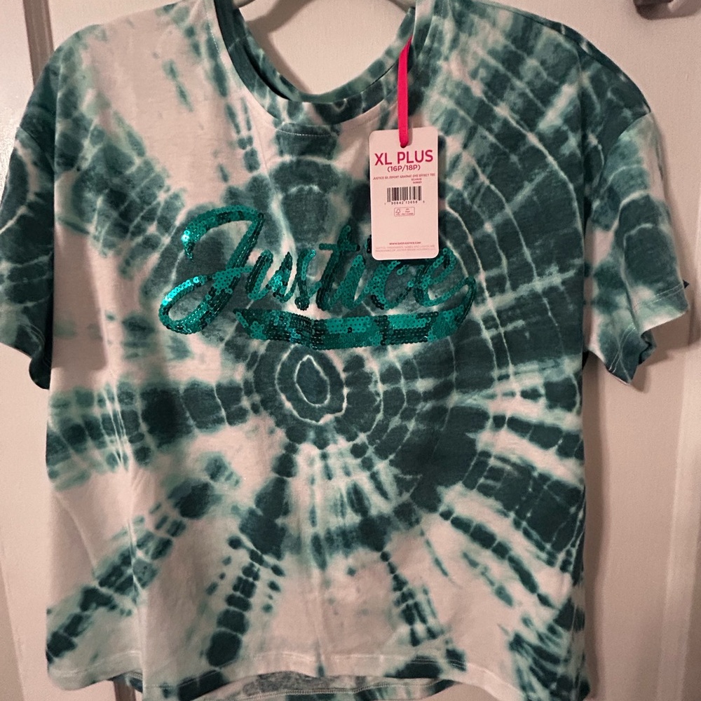Justice Graphic Dye Effect Tee - XL Plus